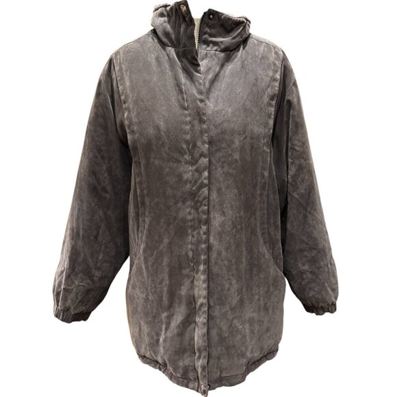Bromley Sport Real Down Quilted Puffer Jacket Coat Women’s Small Gray - Picture 1 of 6